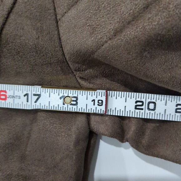 NWT F Collection Ferrari Vegan Leather Brown Hooded Bomber Jacket Wmns SzL T101 - Picture 7 of 9